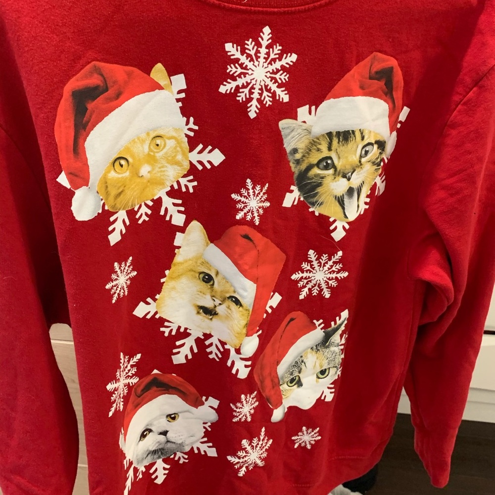 Christmas cat sweatshirt